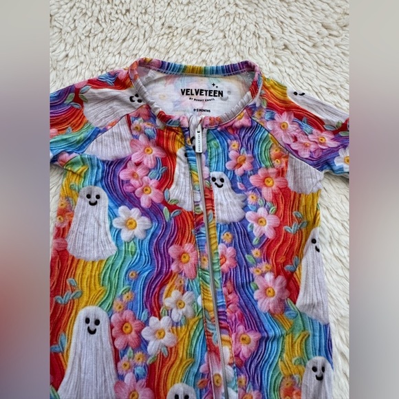 Girls Velveteen by Bunny Knots fall pajamas - Picture 1 of 6